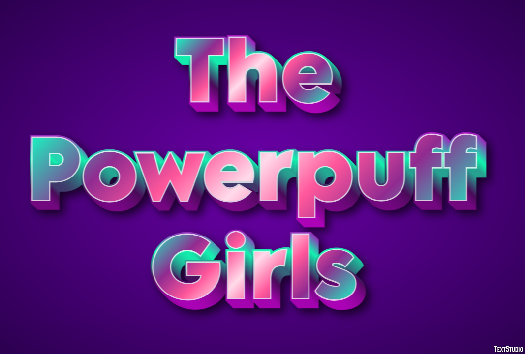 The Powerpuff Girls Effet de Texte