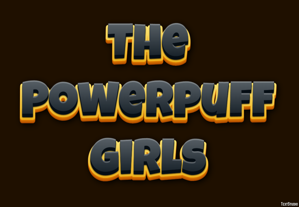 The Powerpuff Girls Effet de Texte