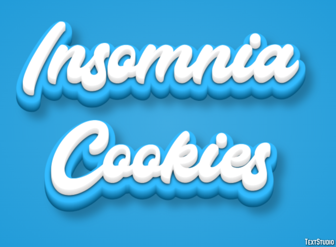Insomnia Cookies Efecto de Texto