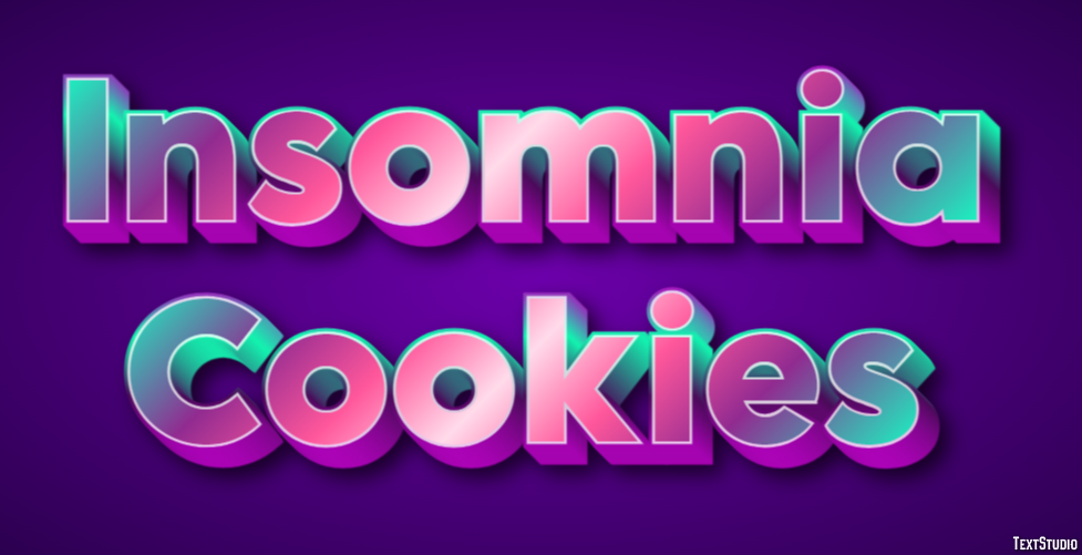Insomnia Cookies Efecto de texto