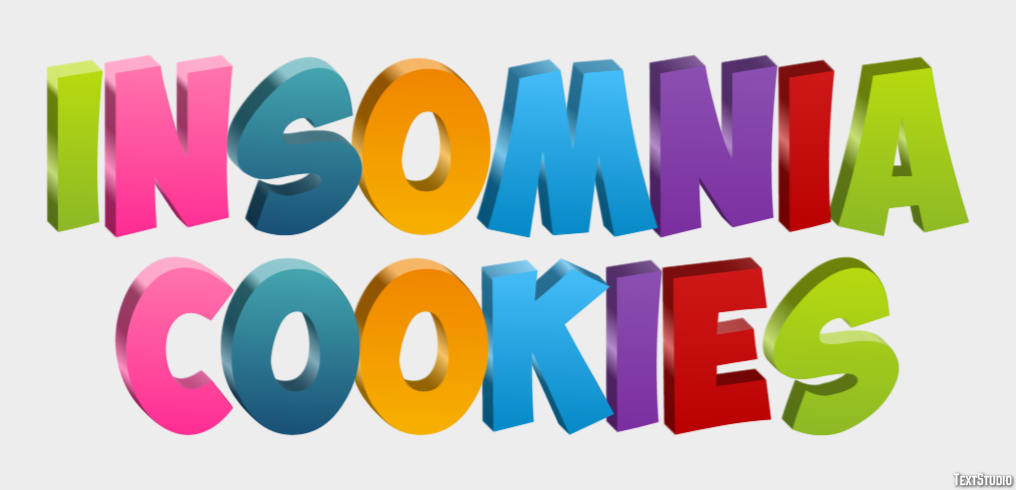 Insomnia Cookies Efecto de Texto