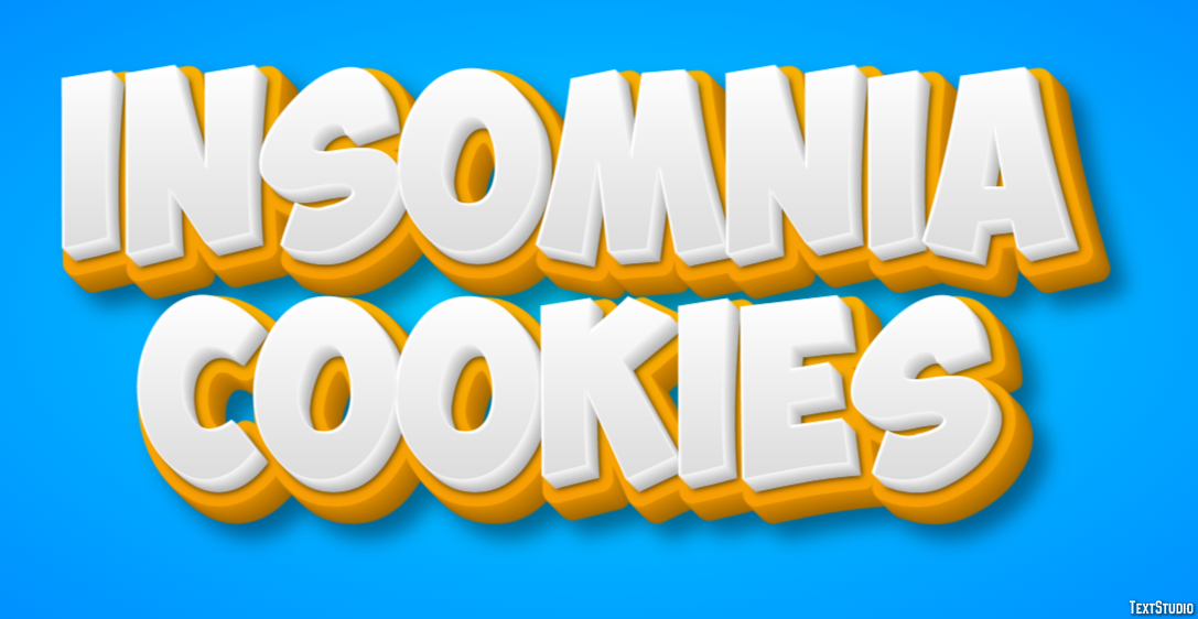 Insomnia Cookies Efecto de Texto