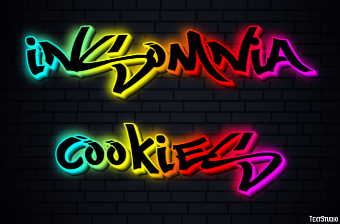 Insomnia Cookies Efecto de Texto