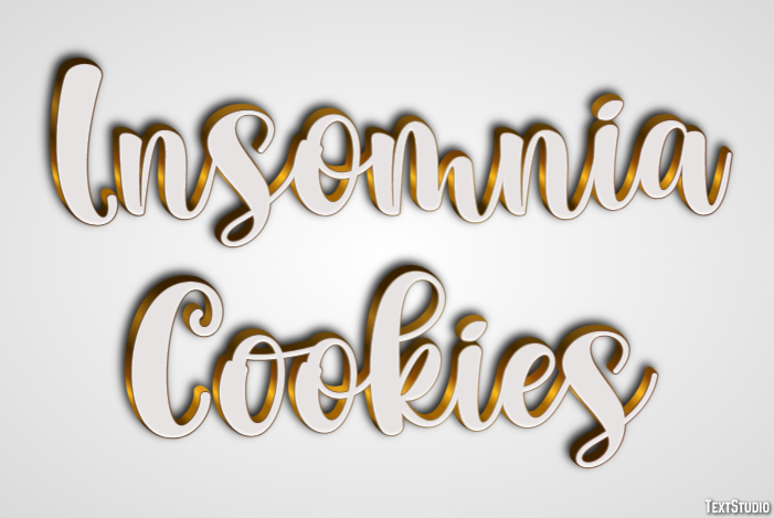 Insomnia Cookies Efecto de Texto