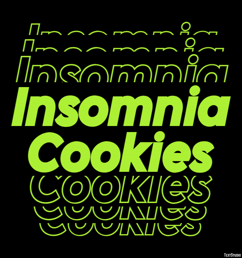 Insomnia Cookies Efecto de Texto