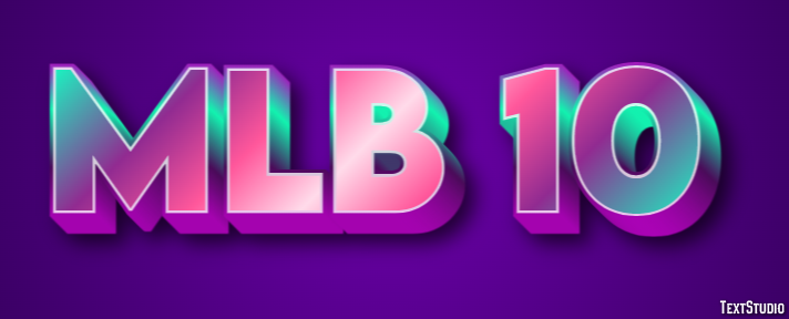 MLB 10 Effetto testo