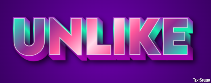 Unlike Text Effect