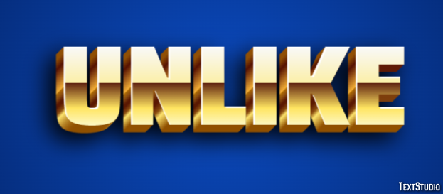 Unlike Text Effect