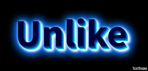 Unlike Text Effect