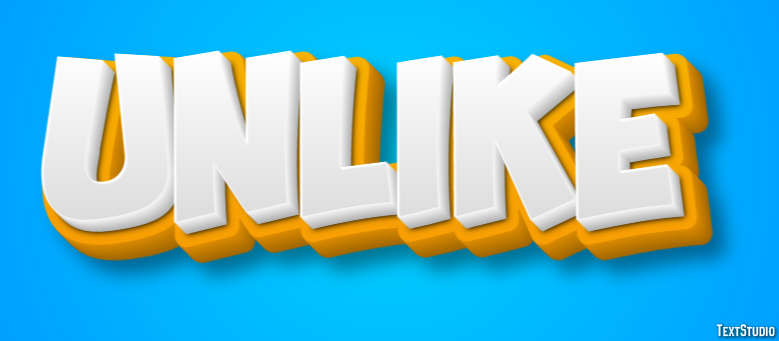 Unlike Text Effect