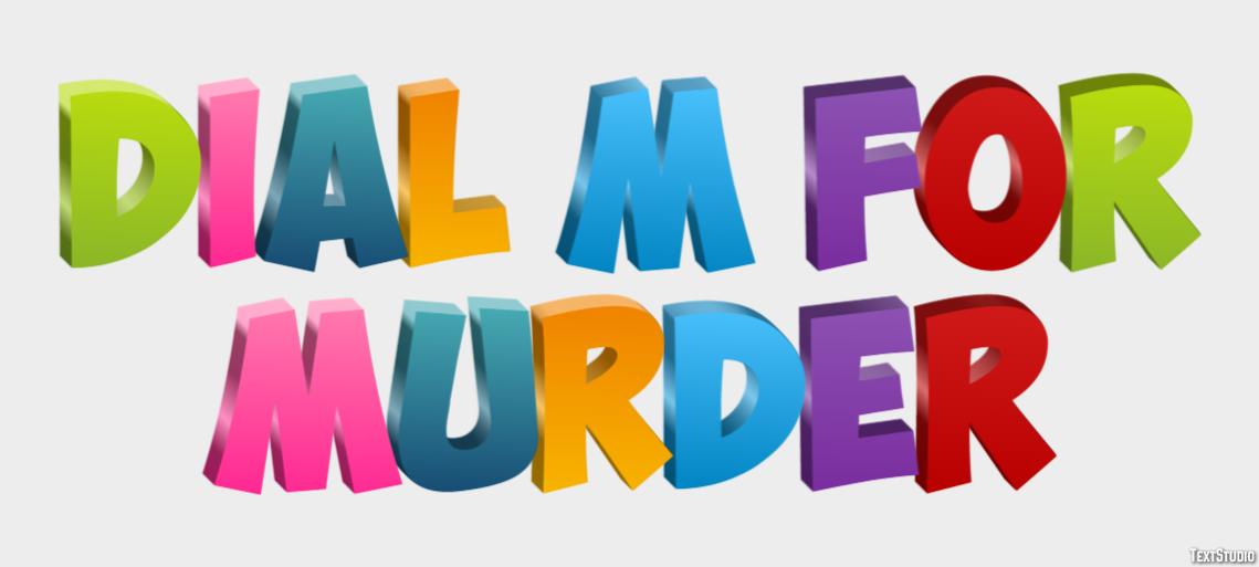 Dial M for Murder Эффект текста