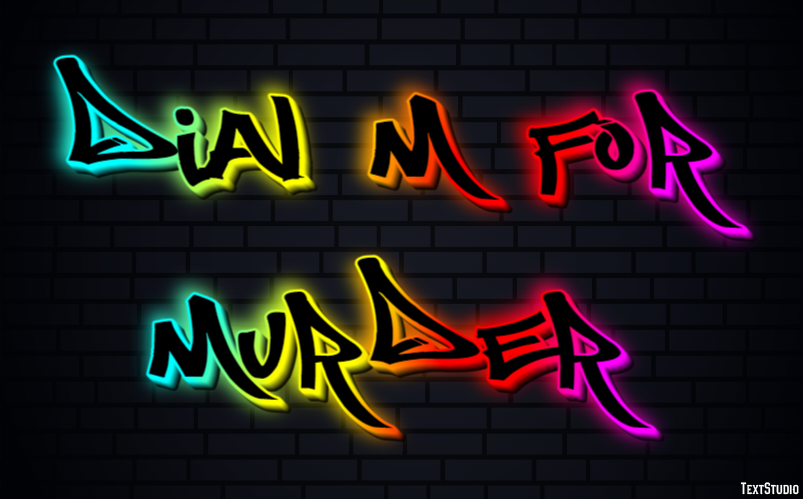Dial M for Murder Эффект текста