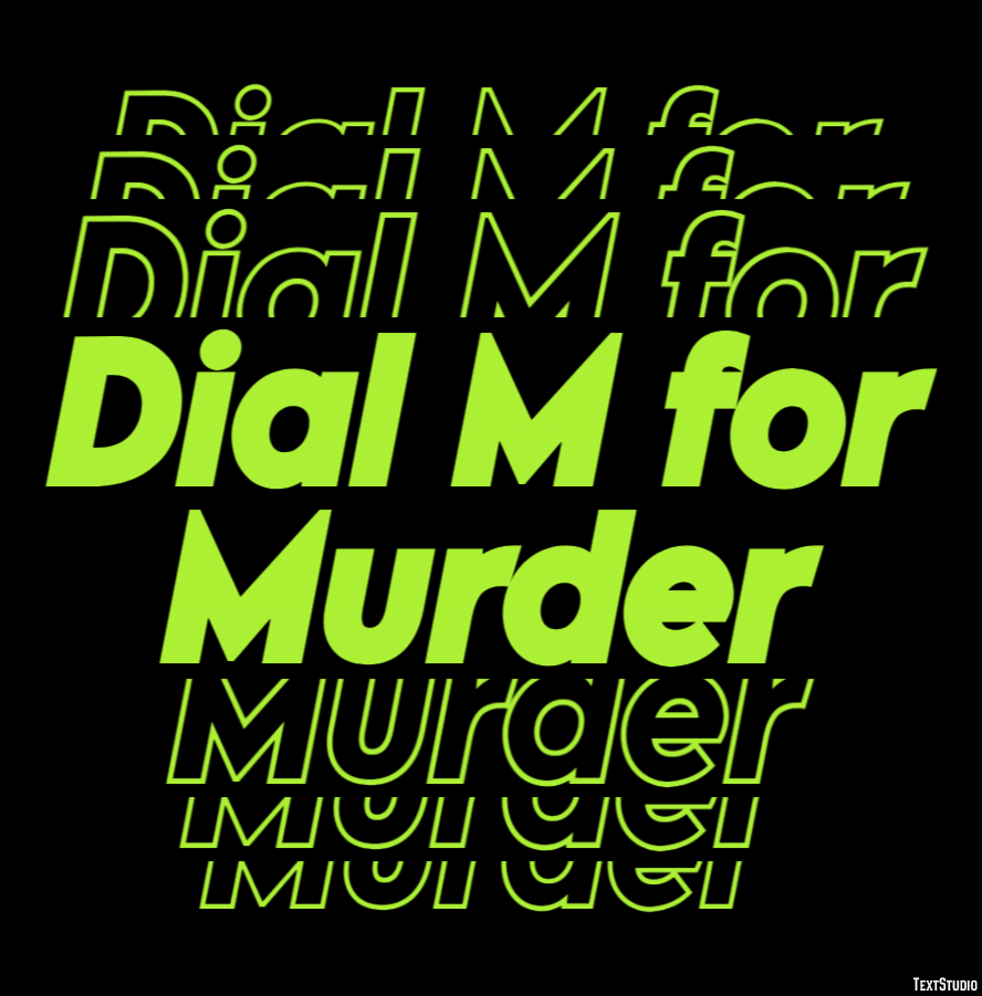 Dial M for Murder Эффект текста