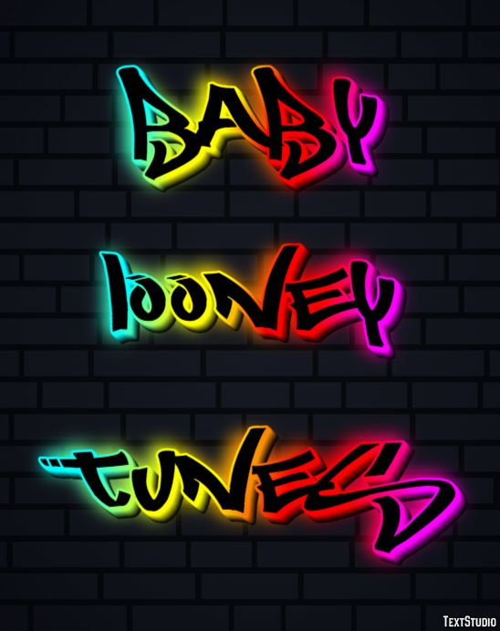 Baby Looney Tunes Text effect