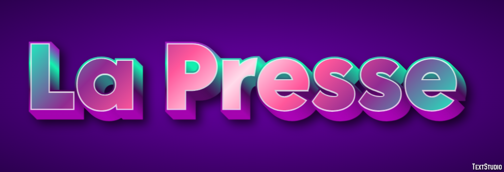 La Presse Efeito de texto