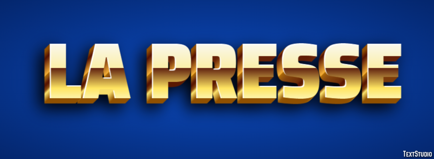 La Presse Effetto testo