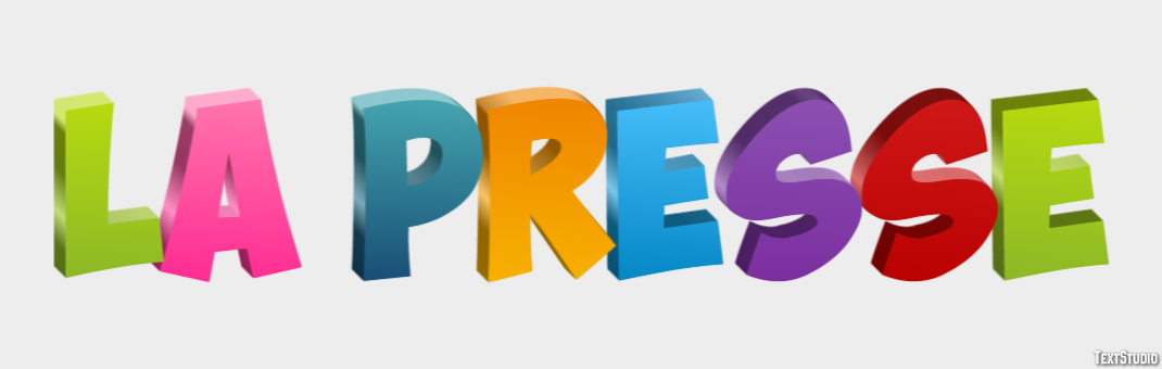 La Presse Effetto testo