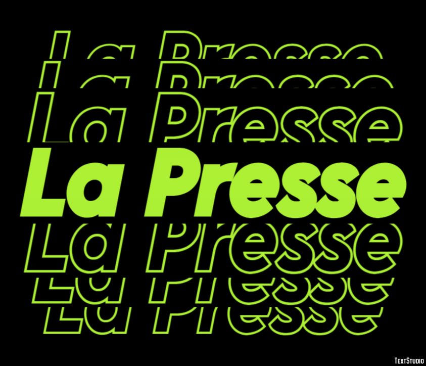 La Presse Efeito de texto