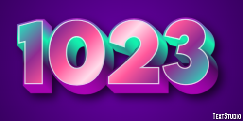 1023 Эффект текста