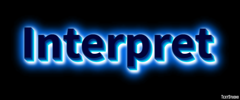 Interpret Эффект текста
