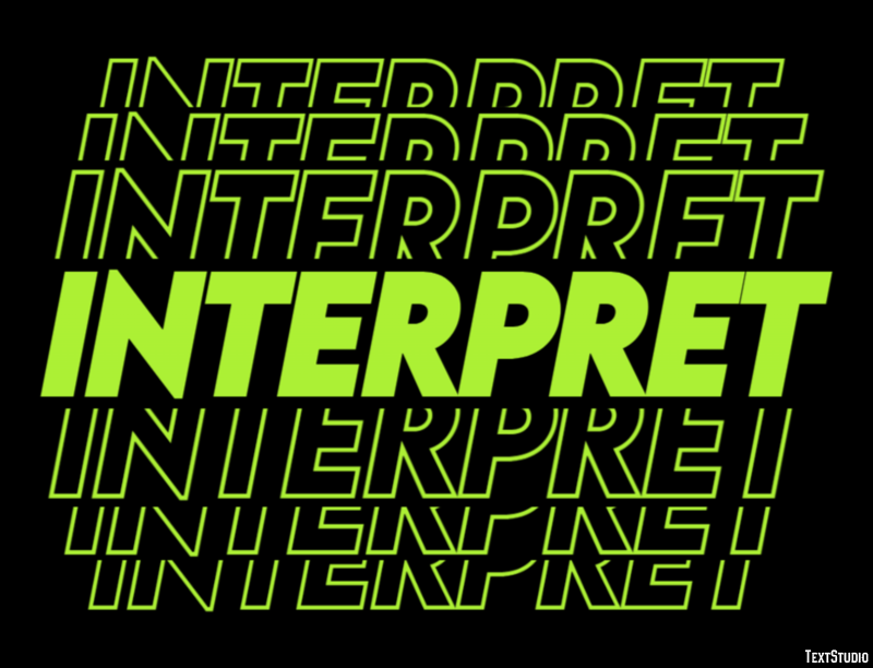 Interpret Эффект текста