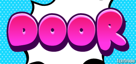 Door Text effect