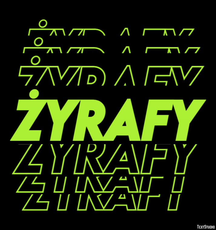 żyrafy Efekt tekstowy