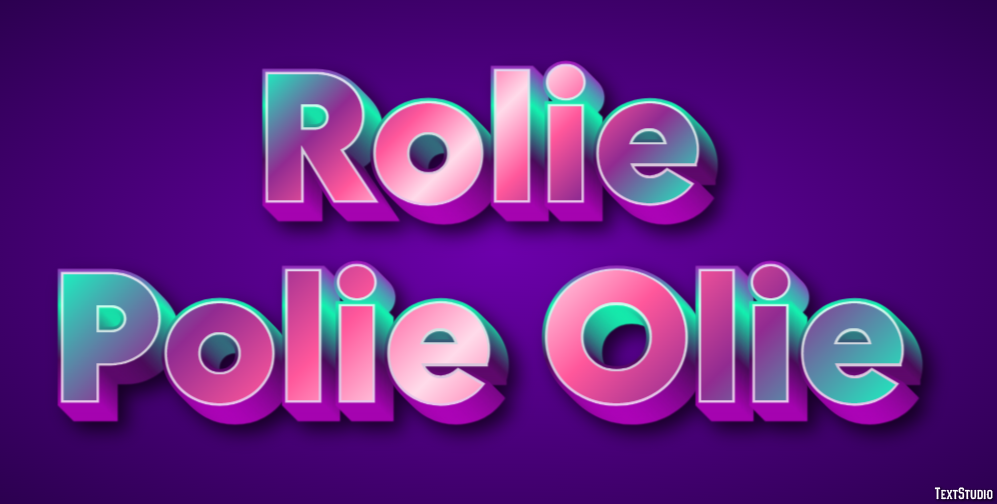 Rolie Polie Olie Text Effect