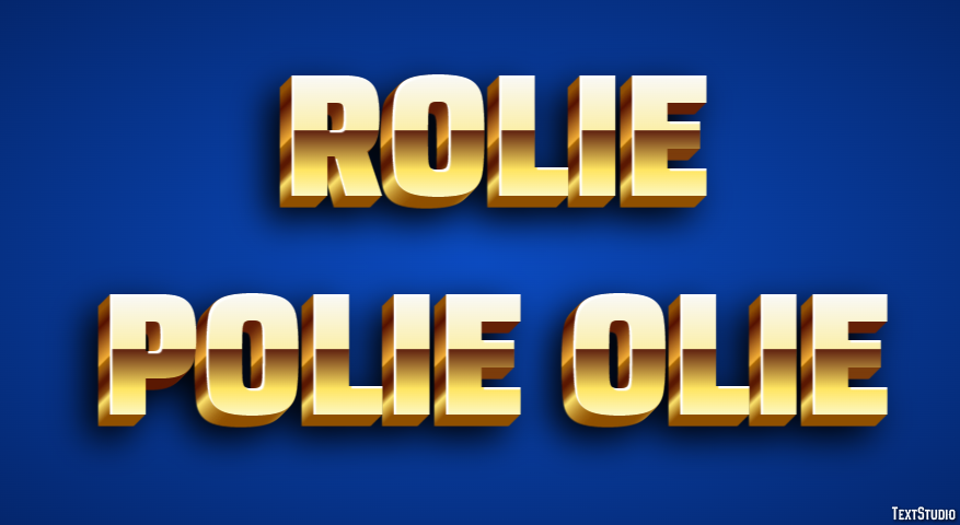 Rolie Polie Olie Text Effect