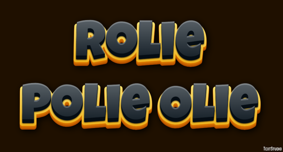 Rolie Polie Olie Text Effect