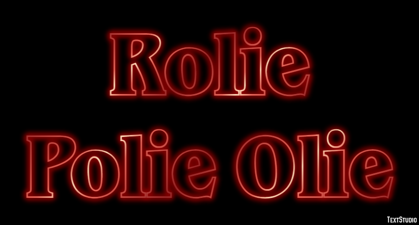 Rolie Polie Olie Text Effect