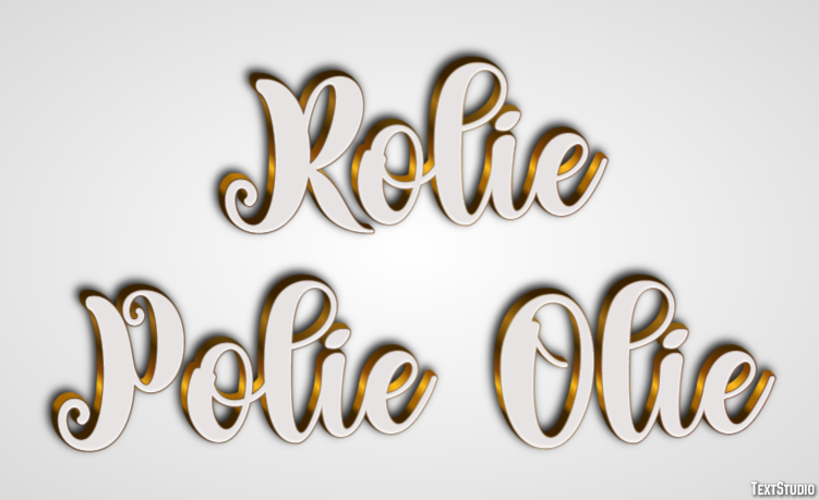 Rolie Polie Olie Text Effect