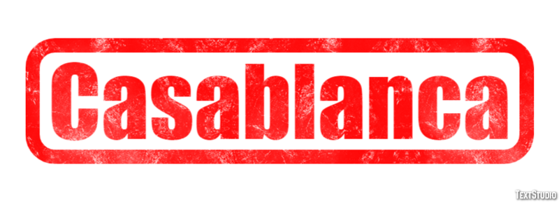 Casablanca Effetto testo