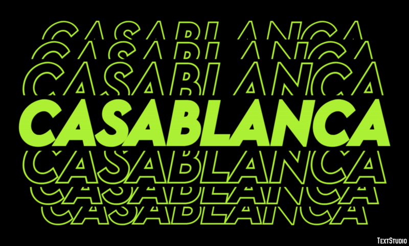 Casablanca Effetto testo