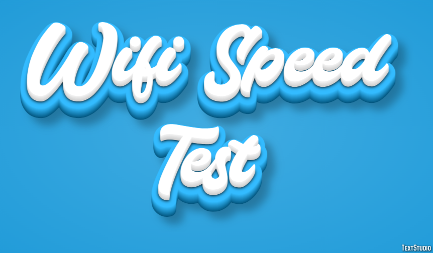 Wifi Speed Test Text Effect