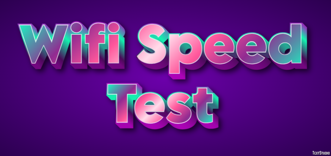 Wifi Speed Test Text Effect