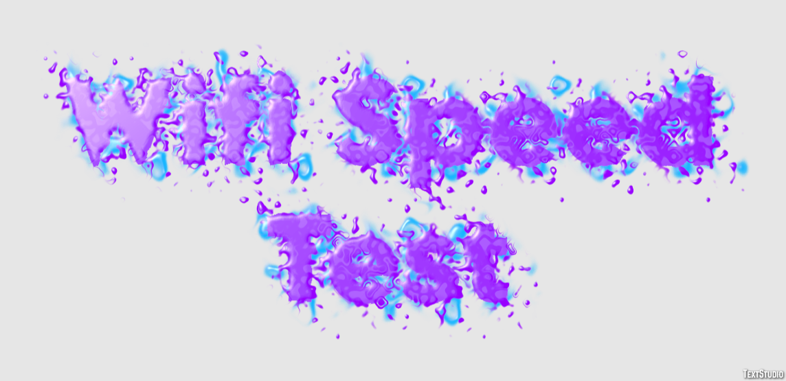 Wifi Speed Test Text Effect