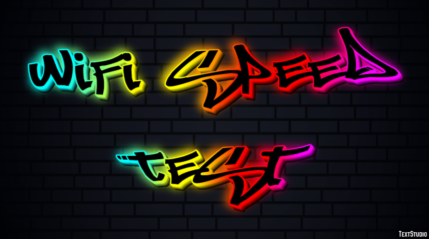 Wifi Speed Test Efekt tekstowy