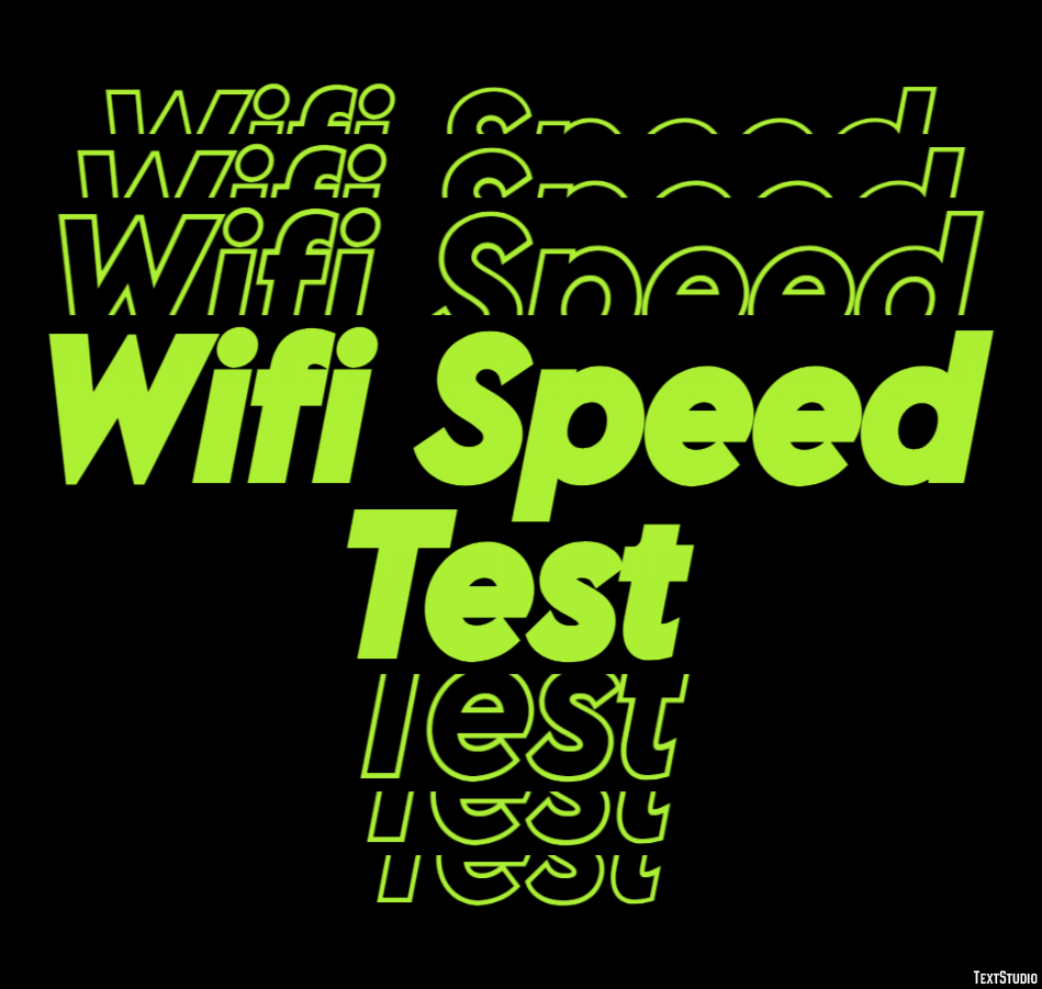 Wifi Speed Test Text Effect