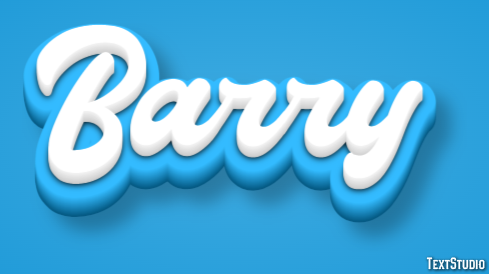 Barry Эффект текста