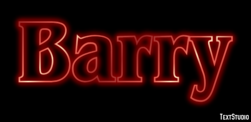 Barry Эффект текста