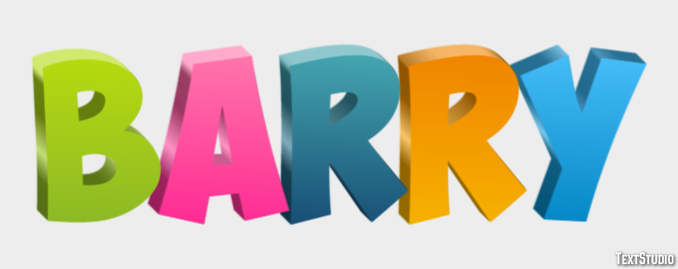 Barry Text Effect
