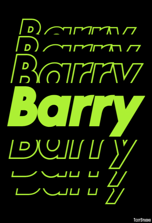 Barry Text Effect