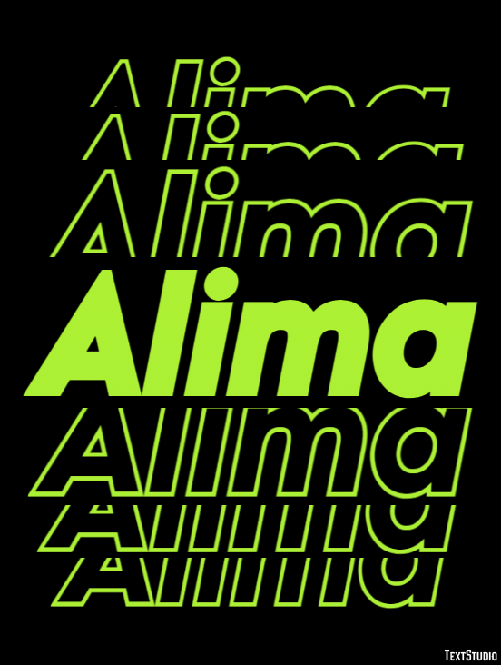 Alima Texteffekt