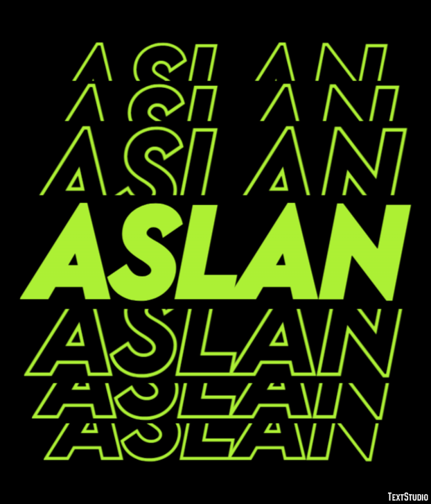 Aslan Efecto de Texto