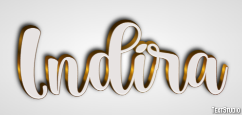 Indira Efecto de Texto