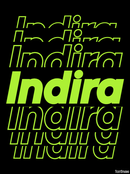 Indira Efecto de Texto