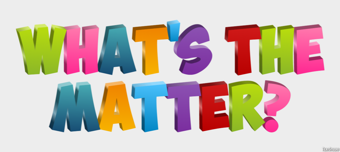 What's the matter? Efeito de texto
