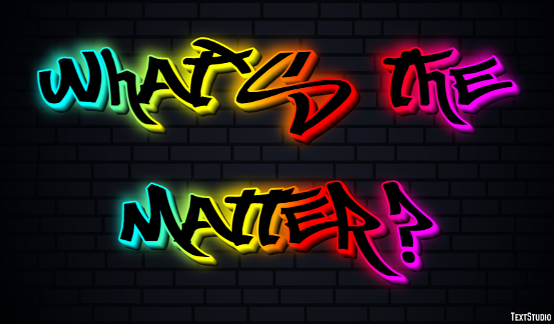 What's the matter? Efeito de texto