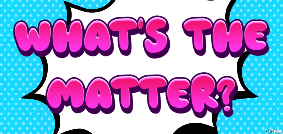 What's the matter? Efeito de texto
